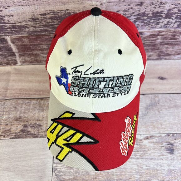 RARE Terry Labonte 44 Kelloggs Racing Hat Snapback Cap Lone Star Shark Tooth VG - Picture 9 of 15